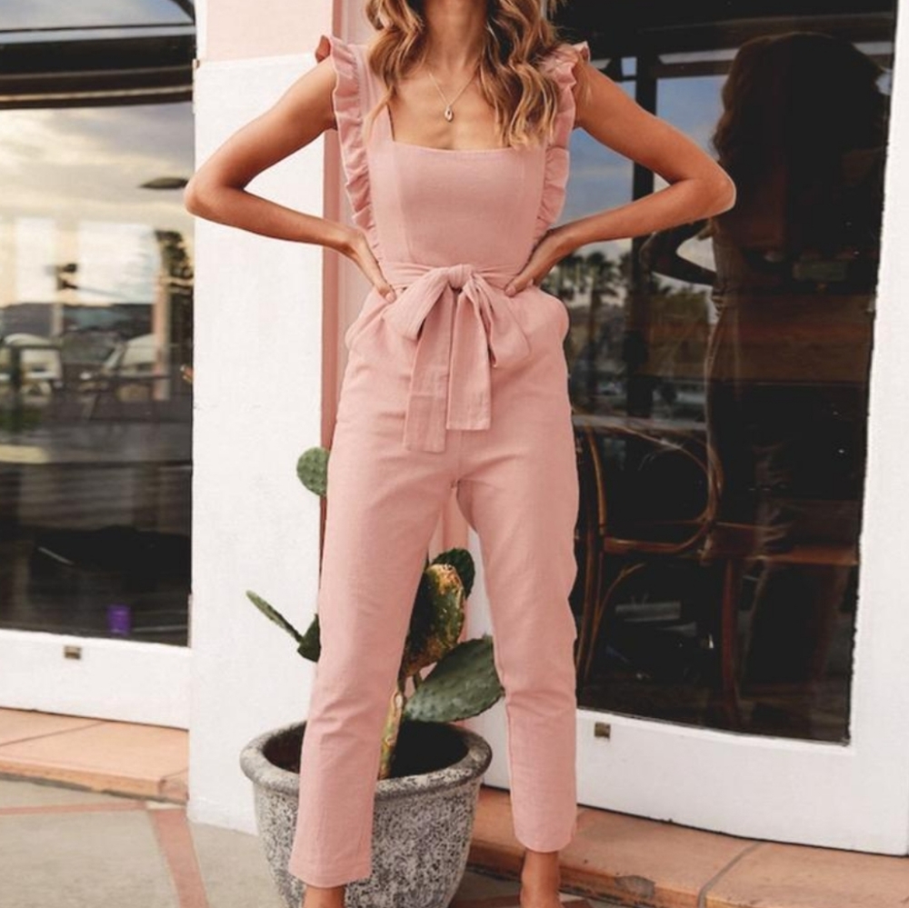 Msquared Blush Pink Jumpsuit Size Large